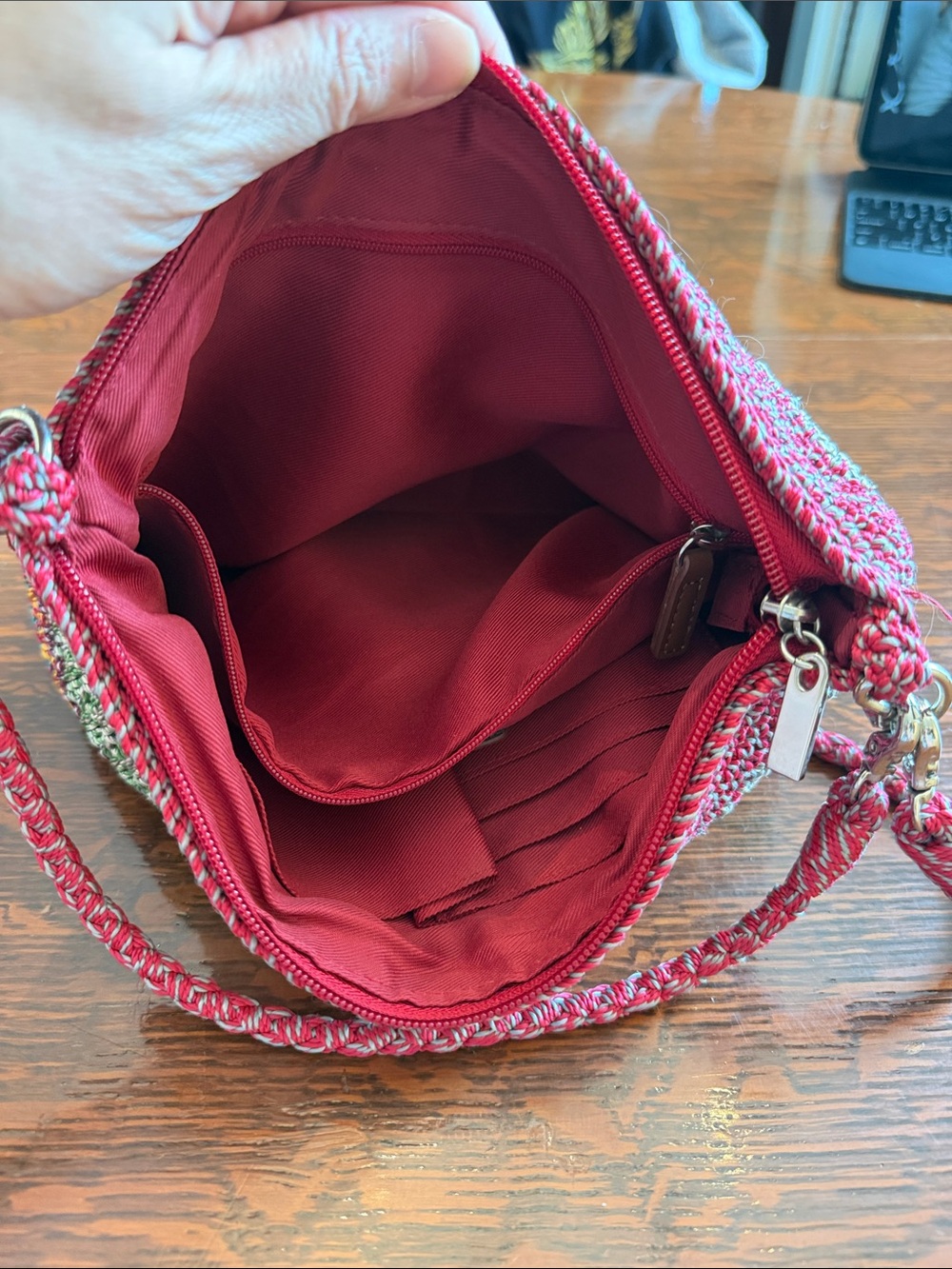 The Sak Colorful Rainbow Woven Crochet Bag - Picture 9 of 12
